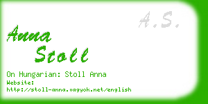 anna stoll business card